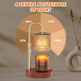 RAINBEAN Candle Warmer Lamp, Adjustable Height Electric Candle Warmer With Timer And Dimmer Vintage Wax Warmer Light For Jar Candles Home Decor Gifts