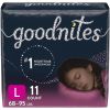 Goodnites Girls' Nighttime Bedwetting Underwear Size L, 11 Count