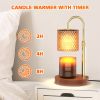 RAINBEAN Candle Warmer Lamp, Adjustable Height Electric Candle Warmer With Timer And Dimmer Vintage Wax Warmer Light For Jar Candles Home Decor Gifts