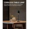 Cordless Table Lamp, Portable LED Desk Lamp, 5000mAh Battery Operated, 3 Color Stepless Dimming Up, For Restaurant Bedroom Bars Outdoor Party Camping