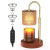 RAINBEAN Candle Warmer Lamp, Adjustable Height Electric Candle Warmer With Timer And Dimmer Vintage Wax Warmer Light For Jar Candles Home Decor Gifts