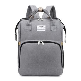 Mommy Bag Foldable Baby Bed Boomerang Portable Portable Mother And Baby Bag (Color: Grey)