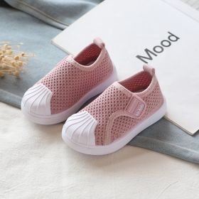 Girls Boys Casual Shoes Spring Infant Toddler Shoes Comfortable Non-slip Soft Bottom Children Sneakers Baby Kids Shoes (Option: Rubber powder-29)