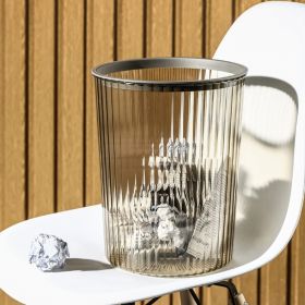 Waste Bin Transparent Without Lid Dustbin (Color: gray)