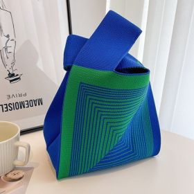 Women's Fashion Knitted Handbag, Mother's Day Gift Gifts, Daily One Shoulder Handbag, Suitable for Shopping, Tourism, and Travel (Color: Blue)