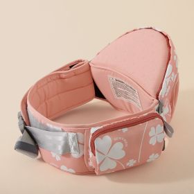 SUNVENO Baby Hipseat Carrier, Ergonomic Hip Seat for Mom Lightweight Certified Fabrics Soft Carrier for Newborns, Toddlers, Children, 6-48 lbs, Grey (Color: Pink Clover)