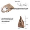 Women's fashionable retro bag, holiday gift, hollowed out knit design, large capacity daily shoulder bag, suitable for college students, white-collar