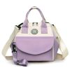 Baby Nappy Diaper Bag with 6 Pockets Burp Cloth Adjustable Shoulder Strap Detachable Small Bag Multifunctional Diaper Changing Bag with 2 Insulated Po